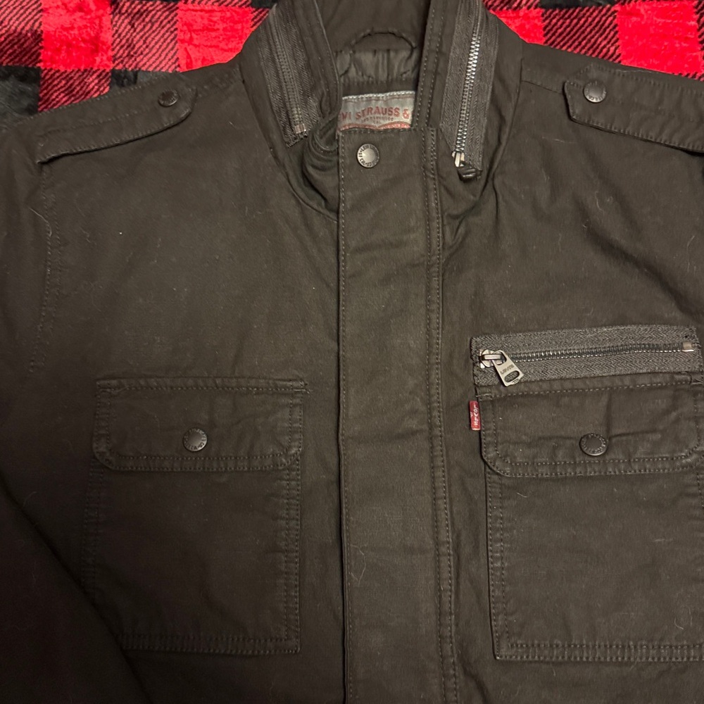 NWT Levi's Men's Black Military Field Jacket - Picture 2 of 7